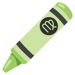 Virgo and crayon