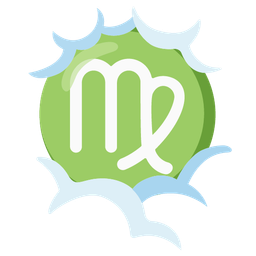 Virgo and face in clouds