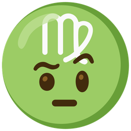 Virgo and face with raised eyebrow