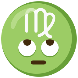 Virgo and face with rolling eyes