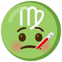 Virgo and face with thermometer