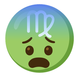 Virgo and fearful face