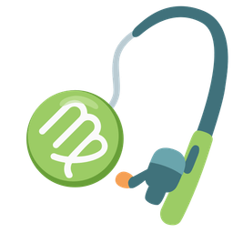 Virgo and fishing pole