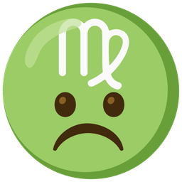 Virgo and frowning face