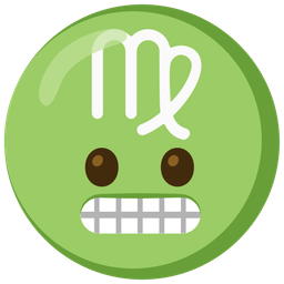 Virgo and grimacing face