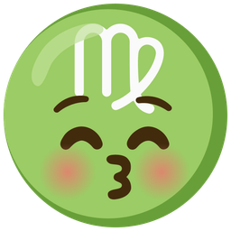 Virgo and Kissing face with closed eyes