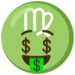 Virgo and Money-mouth face