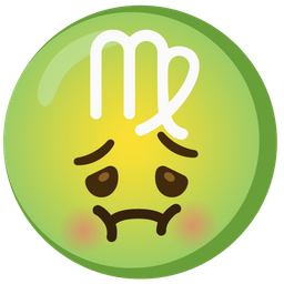 Virgo and nauseated face