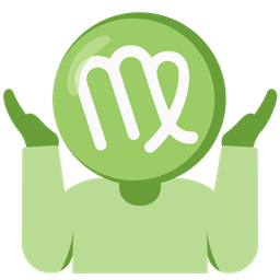 Virgo and person shrugging