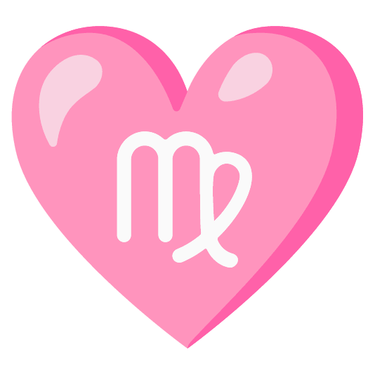 Virgo and Pink heart