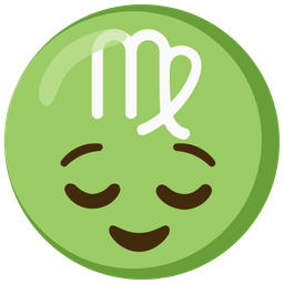 Virgo and relieved face