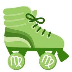 Virgo and roller skate