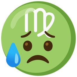 Virgo and sad but relieved face