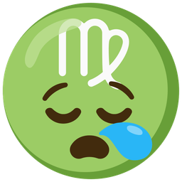 Virgo and sleepy face