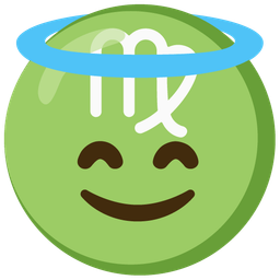 Virgo and Smiling face with halo