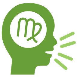 Virgo and speaking head