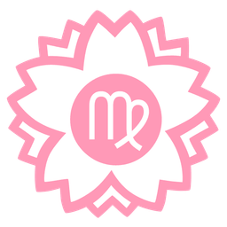 Virgo and white flower