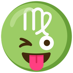 Virgo and Winking face with tongue