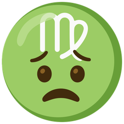 Virgo and worried face