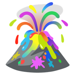 Volcano and Artist palette