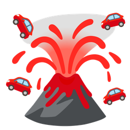 Volcano and Automobile