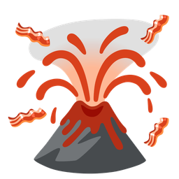 Volcano and Bacon