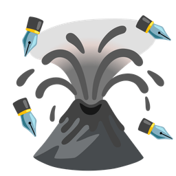 Volcano and Black nib