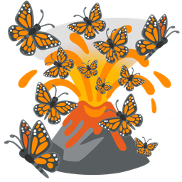 Volcano and Butterfly