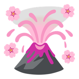 Volcano and Cherry blossom