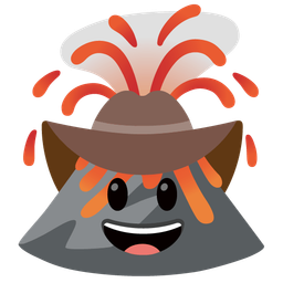 Volcano and Cowboy hat face