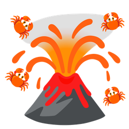 Volcano and Crab