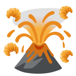 Volcano and Croissant