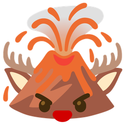 Volcano and Deer