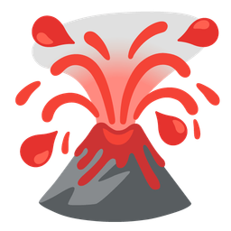 Volcano and Drop of blood