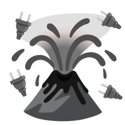 Volcano and Electric plug