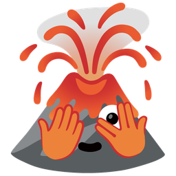 Volcano and Face with peeking eye