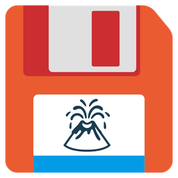 Volcano and Floppy disk