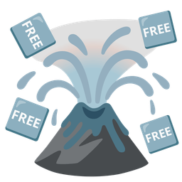 Volcano and FREE button