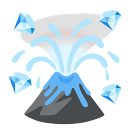 Volcano and Gem stone