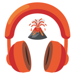 Volcano and Headphone