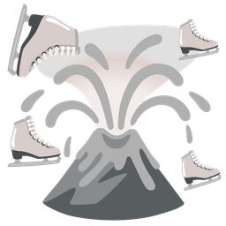 Volcano and Ice skate