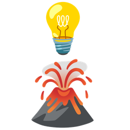 Volcano and Light bulb