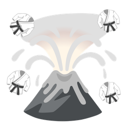 Volcano and Martial arts uniform