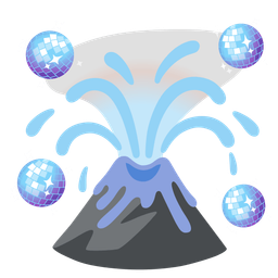 Volcano and Mirror ball