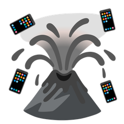 Volcano and Mobile phone