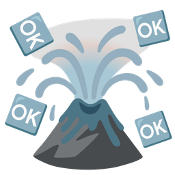 Volcano and OK button