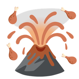 Volcano and Poultry leg