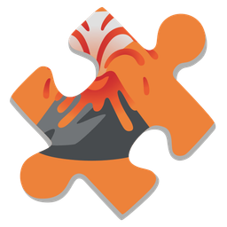 Volcano and Puzzle piece