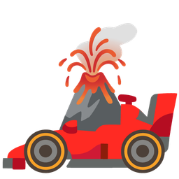 Volcano and Racing car