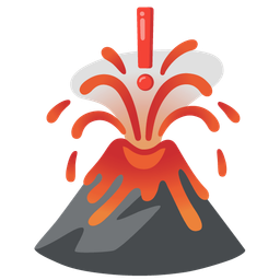 Volcano and Red exclamation mark